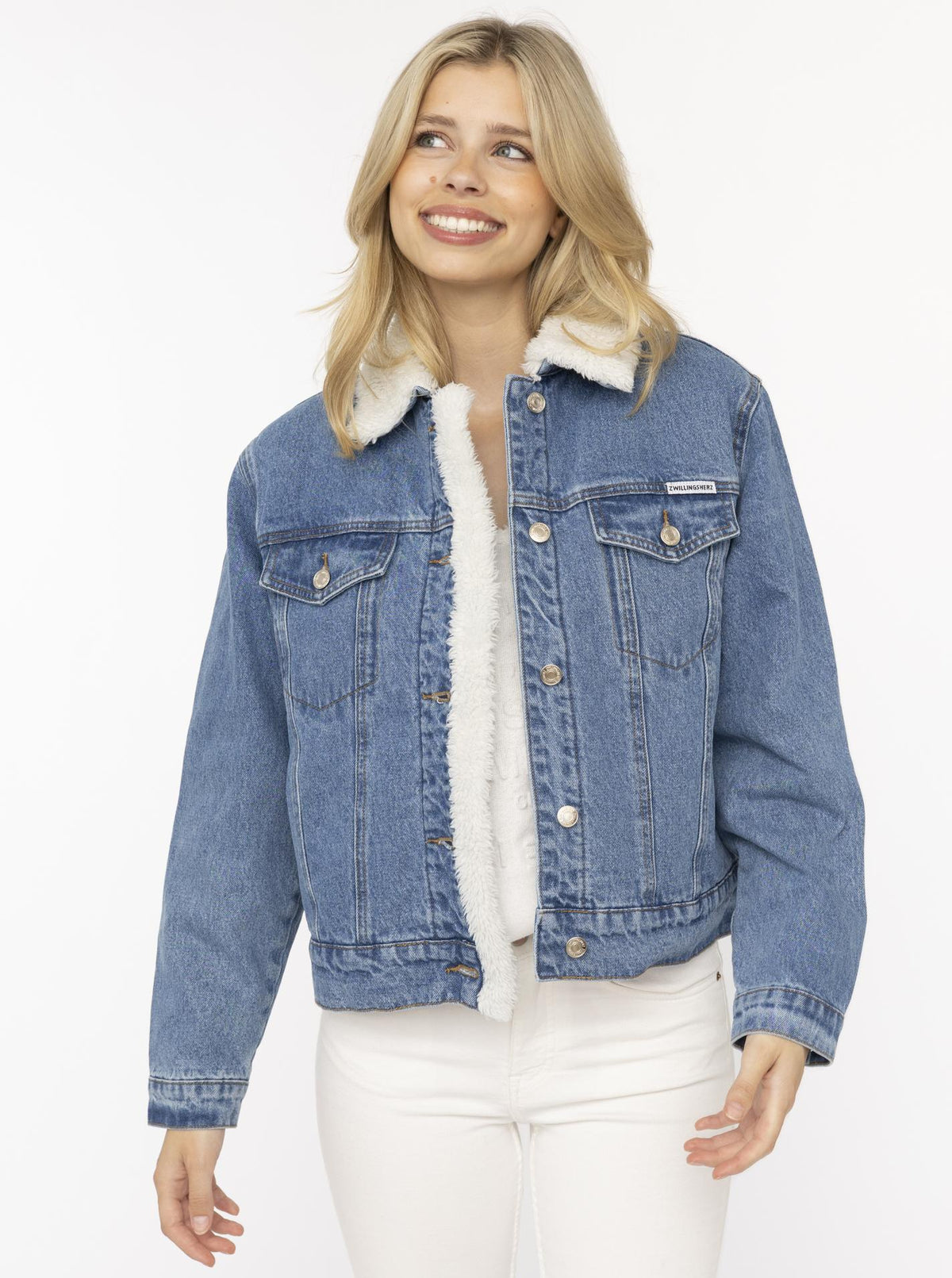 Jeansjacke "Teddyfell"