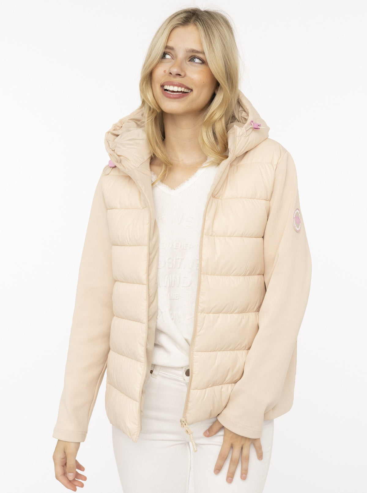 Kombinierte Steppjacke "Good Vibes"