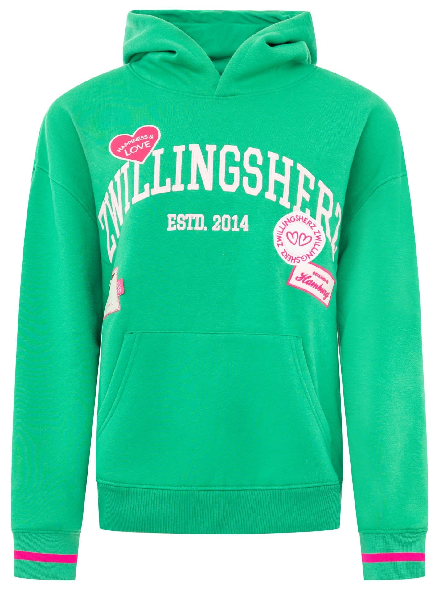 Oversize Hoodie "Zwillingsherz Patches"