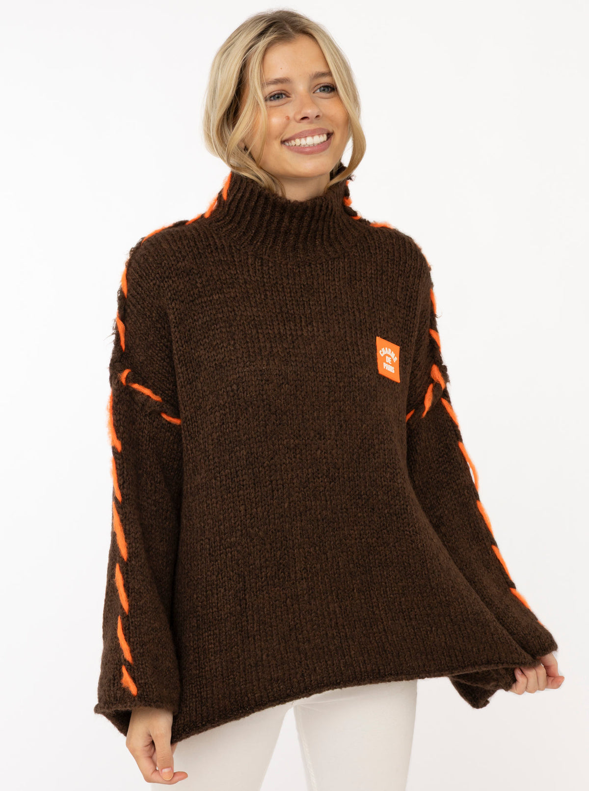 Oversize Wollmix Pullover "Stitch"