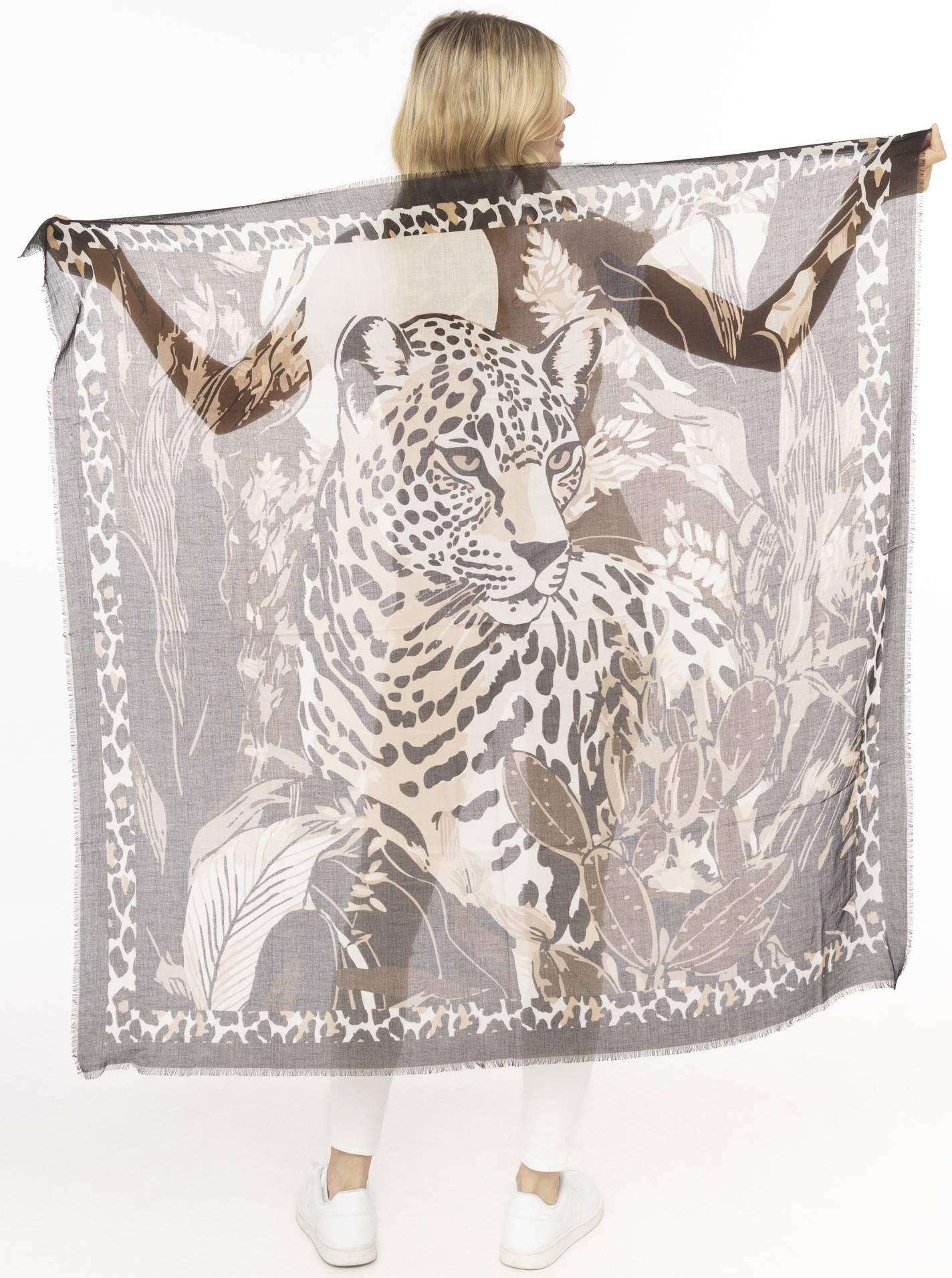 Viereckstuch Druck "Leopard"