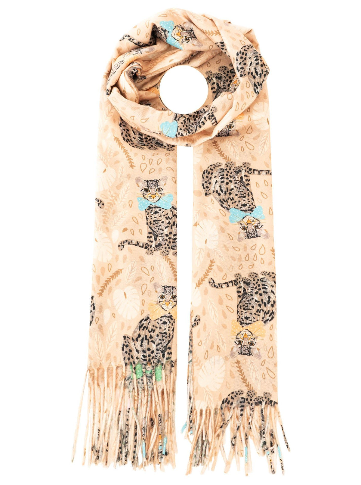 Viskose Mix Schal Digital Print "Leopard"