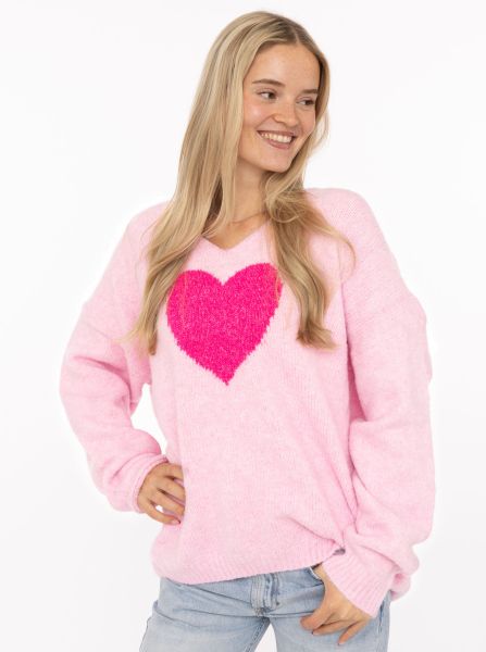 Kuschel Pullover Wollmix "Herz"