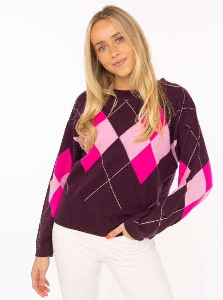 100% Cashmere Pullover Lovely Argyle