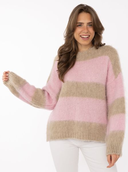 Oversize Kuschel Pullover "Streifen"