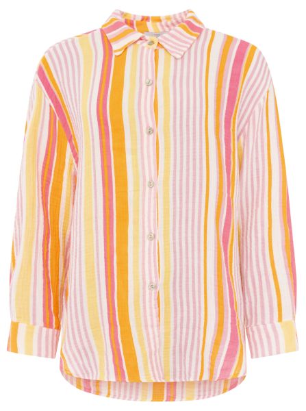 Musselin Bluse "Neonstreifen"