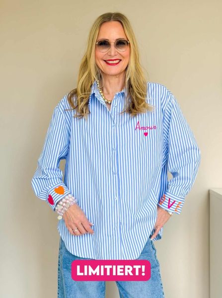 Oversize Bluse "Streifen & Amore"