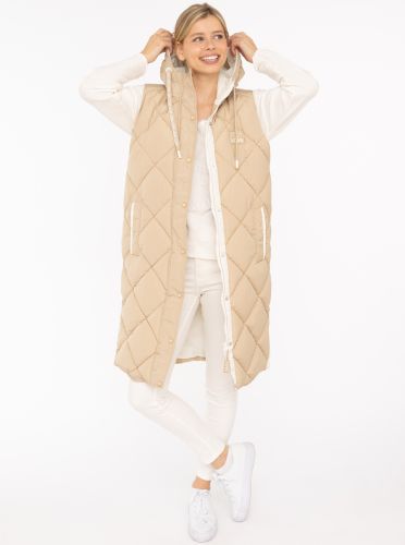 Steppweste lang "Love Print"