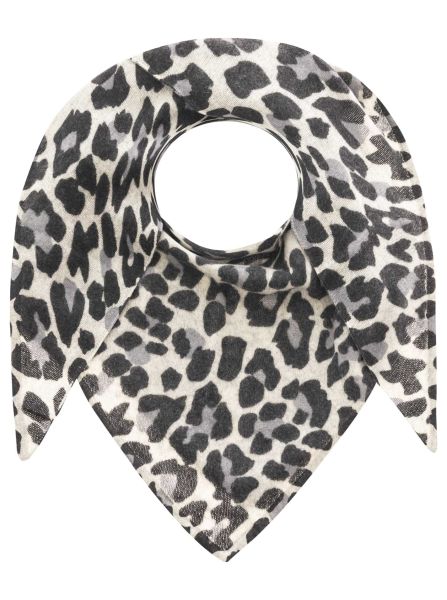 100% Kaschmir Dreieckstuch "Leo Print"