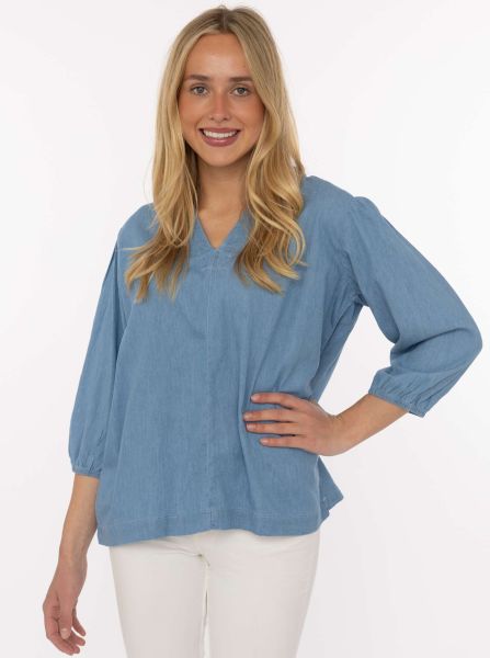 Bluse mit 3/4-Arm aus Lyocell