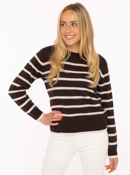 100% Cashmere Pullover Boxy Striped