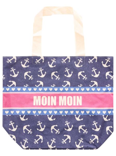 Shopper BW Digital Print "Moin Moin"