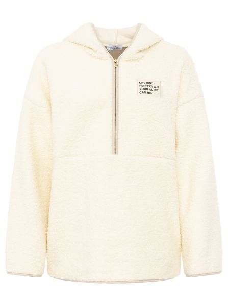 Oversize Teddy Fleece Hoodie "Life"