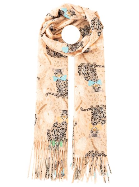 Viskose Mix Schal Digital Print "Leopard"