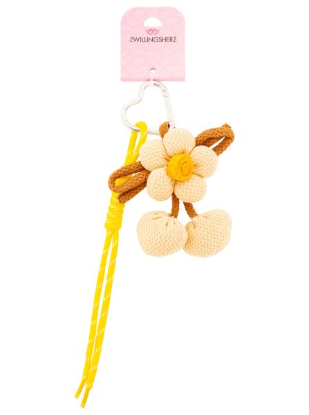 Schlüsselanhänger "Strickblume"