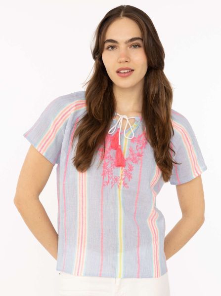 Bluse Kurzarm "Summer Stripes"