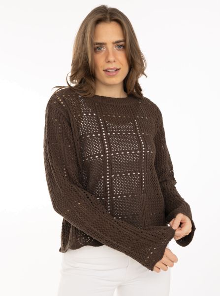 Pullover mit Lochstrick