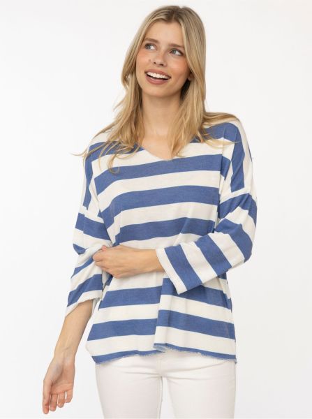 Viskose Oversize Shirt "Streifen"