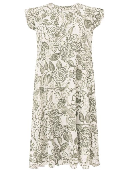 Ärmelloses Viskose Kleid "Flowers"