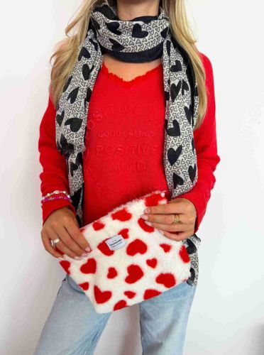 Kosmetiktasche Teddy "Herzen"