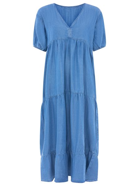 Weites Maxikleid aus Lyocell