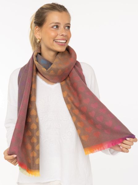 Winterschal "Neonherzen"