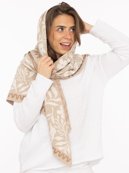 Dreieckstuch BW "Blumen Zick Zack"