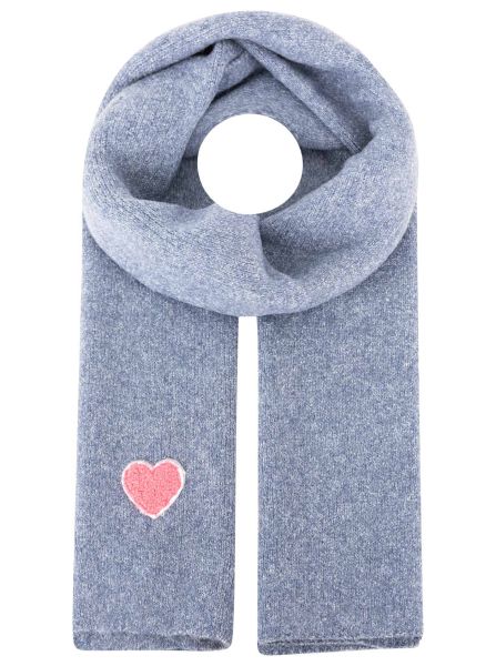 Strickschal Wollmix "Uni & Herz"