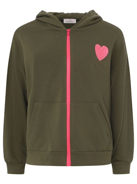 Hoodie mit Zipper "Buntes Herz"