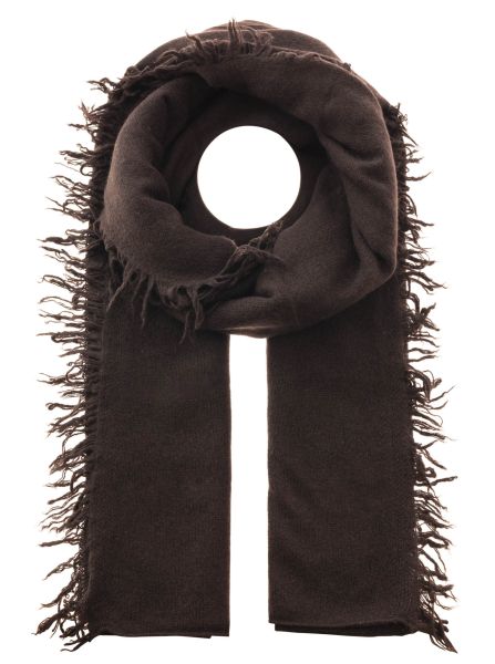 100% XXL Kaschmir Fransenschal "Uni"