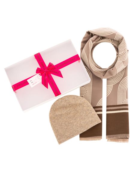 Geschenkbox Set Mütze & Schal "Grafic"