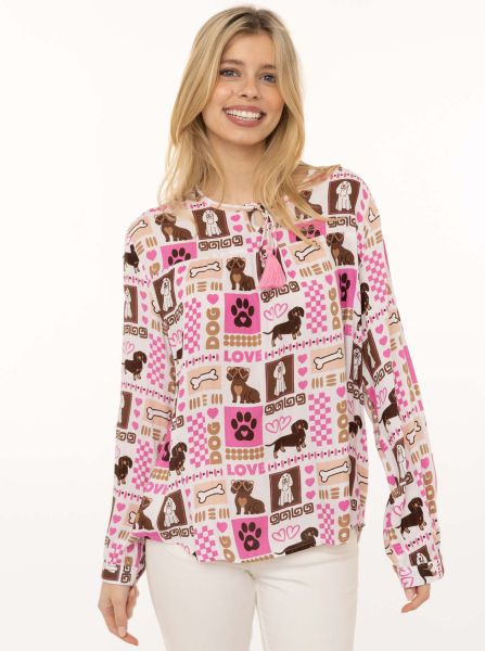 Bluse "Pawsitive Patchwork"