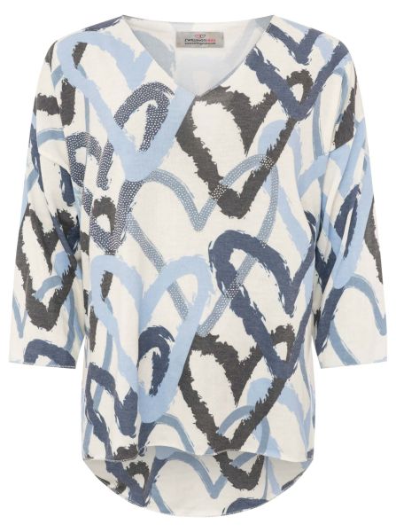Viskose Oversize Shirt "Herzen"