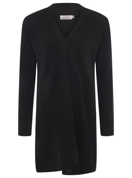 100% Kaschmir Strickjacke Lang "Uni"