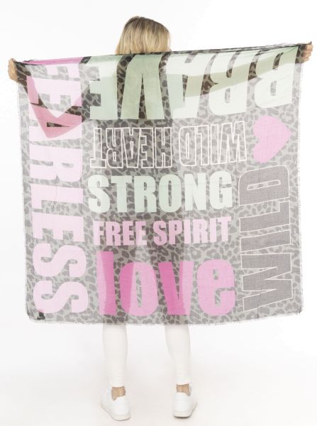 Viereckstuch Druck "Fearless"