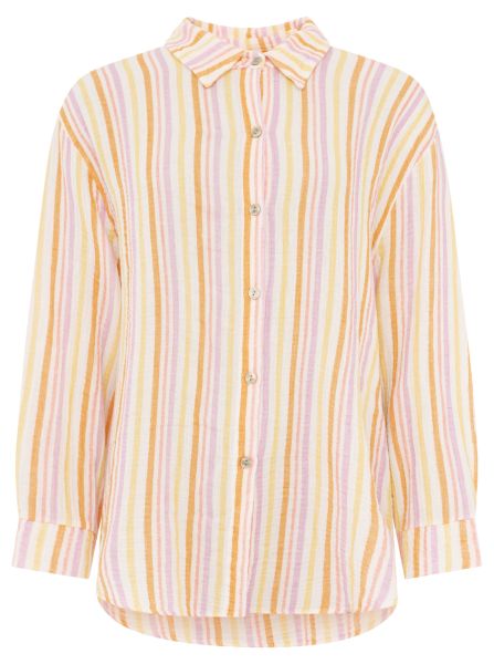 Musselin Bluse "Neonstreifen"