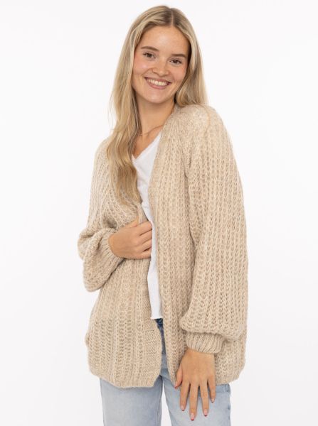 Grobstrick Cardigan Wollmix "Grobe Maschen"