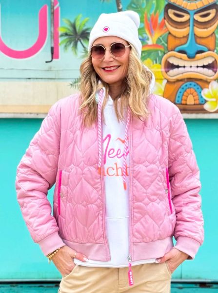 Bomberjacke "Be Happy Strandpink"