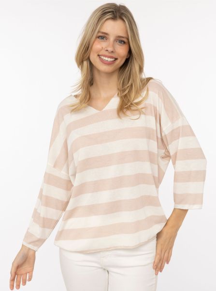 Viskose Oversize Shirt "Streifen"