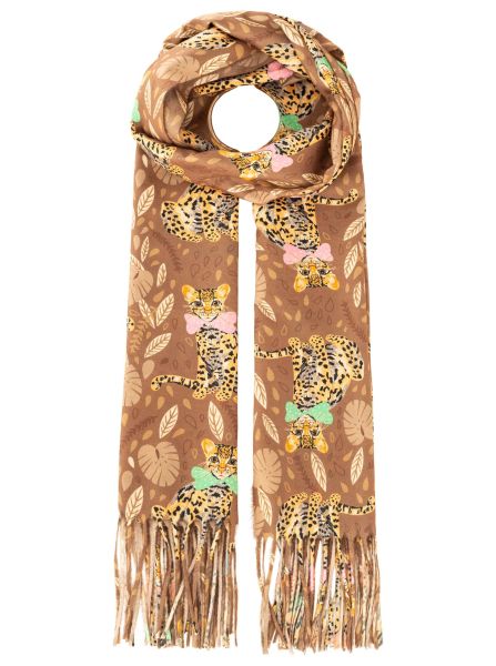 Viskose Mix Schal Digital Print "Leopard"