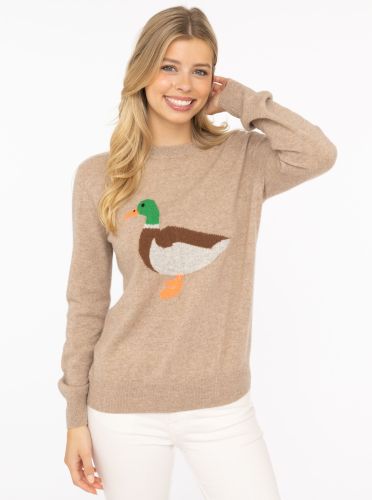 100% Kaschmir Rundhalspullover "Ente"