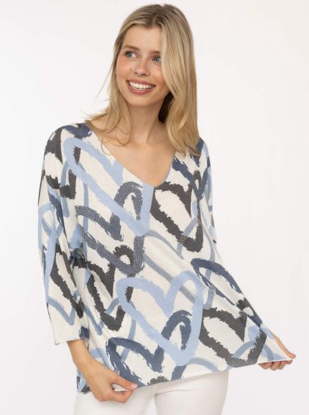 Viskose Oversize Shirt "Herzen"