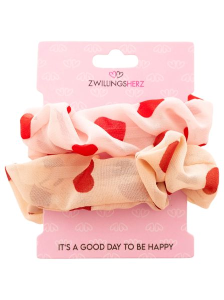 Haargummis Scrunchies "Herzen"