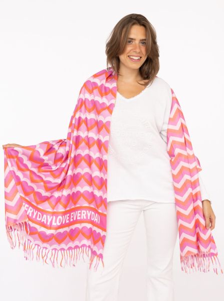 Schal "Zickzack & Hearts"