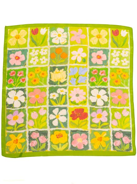 Nickituch "Frühlingsblumen"