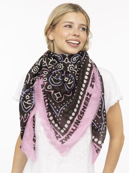 Viereckstuch Druck "Zwillingsherz Paisley"