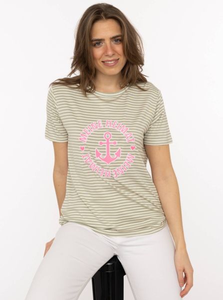 T-Shirt Streifen "Heimat Anker"