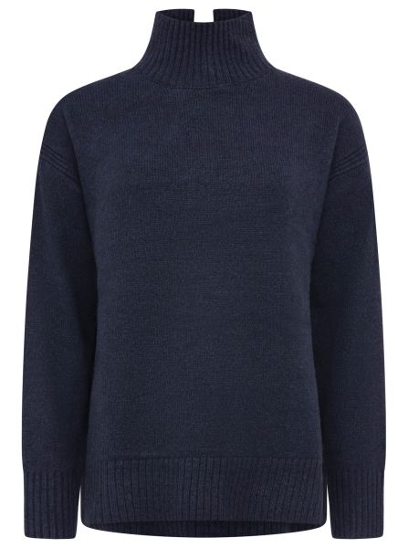 Pullover Stehkragen mit Schlitzen "Uni"