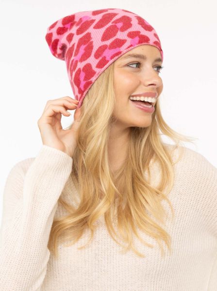 100% Kaschmir Beanie "Leo Digital Print"