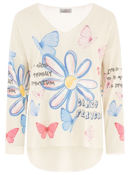 Sommer Pullover "Crazy Flower"